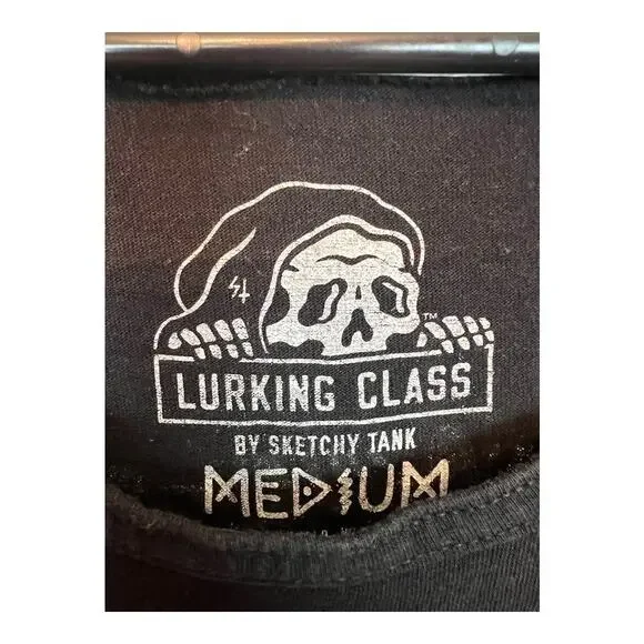 Lurking Class Sketchy Tank Skull Grunge Sleeveless Shirt Top Distressed Punk M - Picture 4 of 4